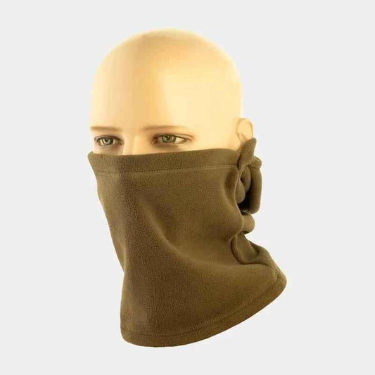 Pasamontañas balaclava polar marrón oscuro con abertura para ojos y boca