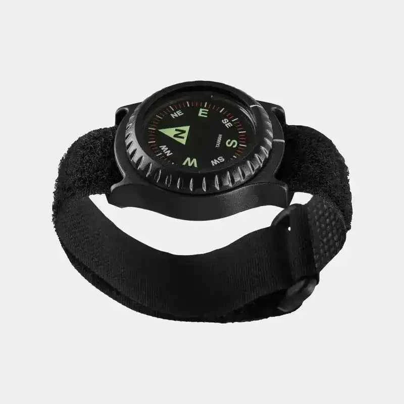 Brújula de pulsera Helikon-Tex con correa negra y esfera circular de brújula