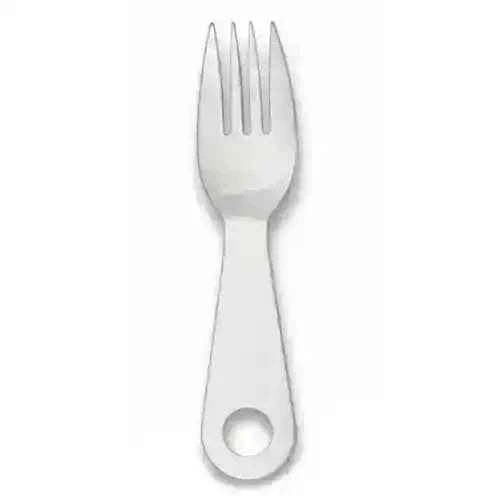 Tenedor de camping de acero inoxidable con anilla inferior
