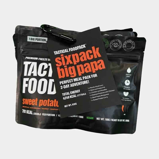Pack de supervivencia de raciones XL en bolsa negra para comida táctica