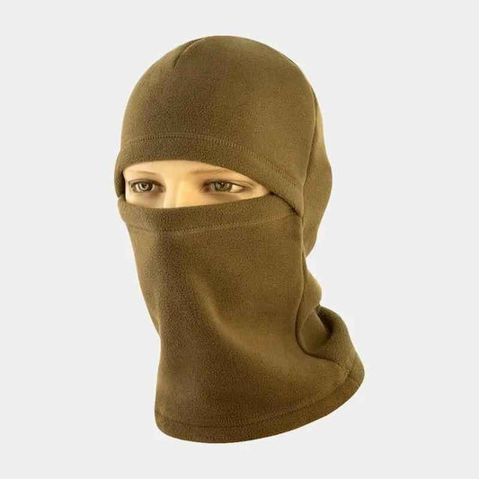 Pasamontañas balaclava de forro polar color verde oliva, con abertura para ojos y boca
